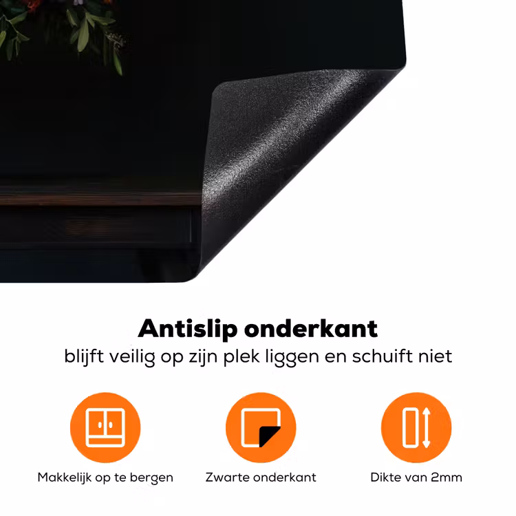 Quote - Bloemen - Vaas - Neon Inductie beschermer vinyl 3mm klein -zzzzzzz-td-onderkant