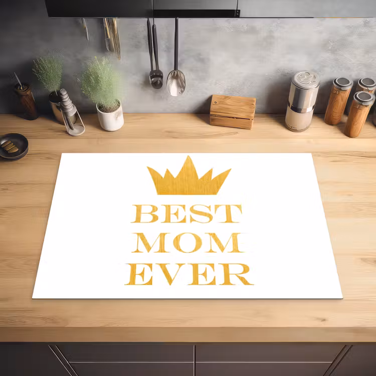 Quotes - Best mom ever - Spreuken - Mama Inductie beschermer vinyl 3mm klein -sfeer5