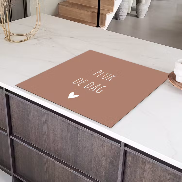 Quotes - Carpe diem - Pluk de dag - Spreuken Inductie beschermer vinyl 3mm middel -sfeer8