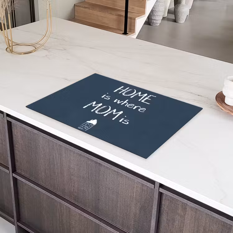 Quotes - Home is where mom is - Spreuken - Moeder Inductie beschermer vinyl 3mm klein -sfeer8