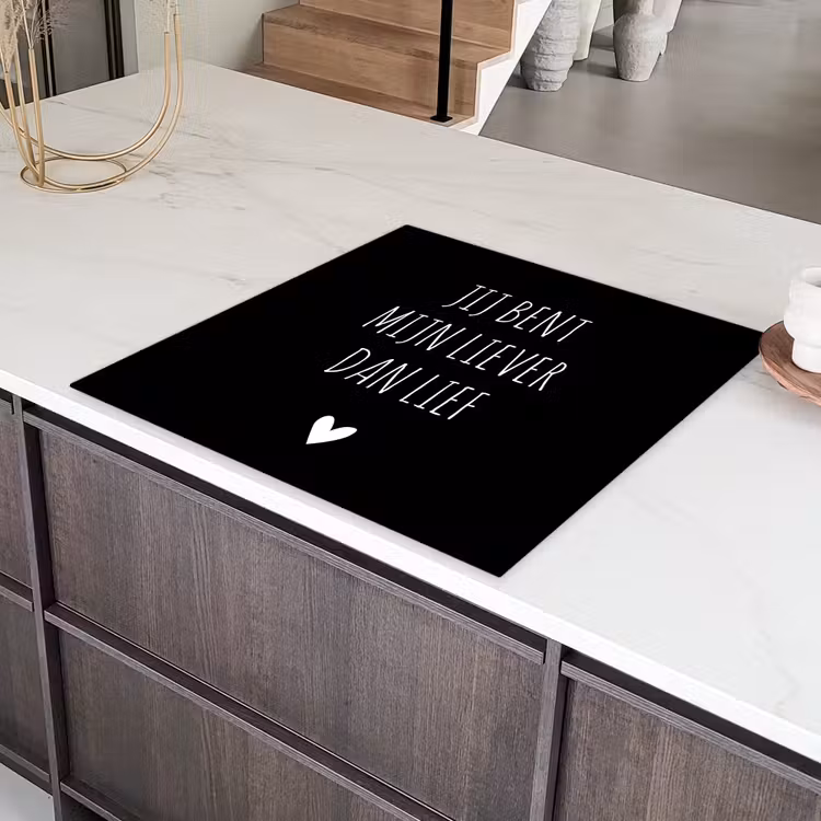 Quotes - Jij bent mijn liever dan lief - Spreuken Inductie beschermer vinyl 3mm middel -sfeer8