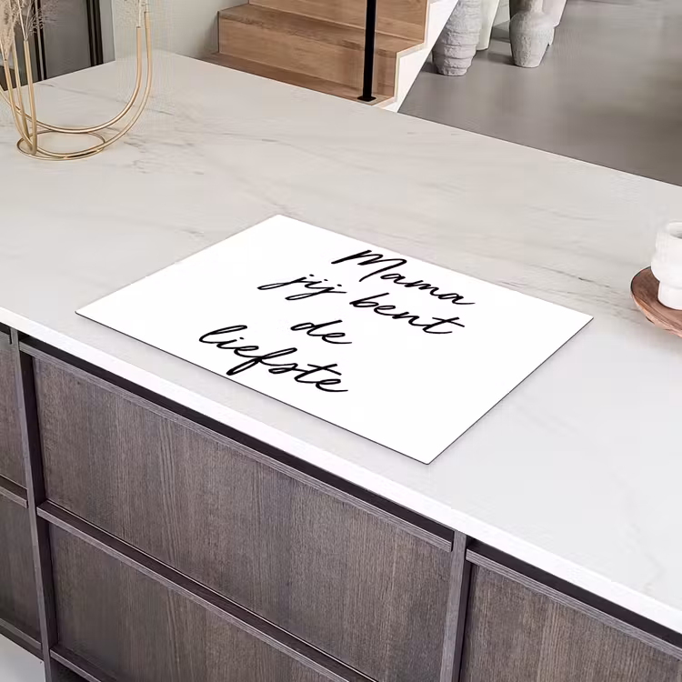 Quotes - Mama jij bent de liefste - Moeder - Spreuken Inductie beschermer vinyl 3mm klein -sfeer8