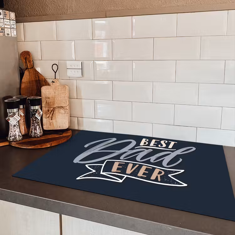 Quotes - Papa - Best dad ever - Spreuken Inductie beschermer vinyl 3mm klein -sfeer3