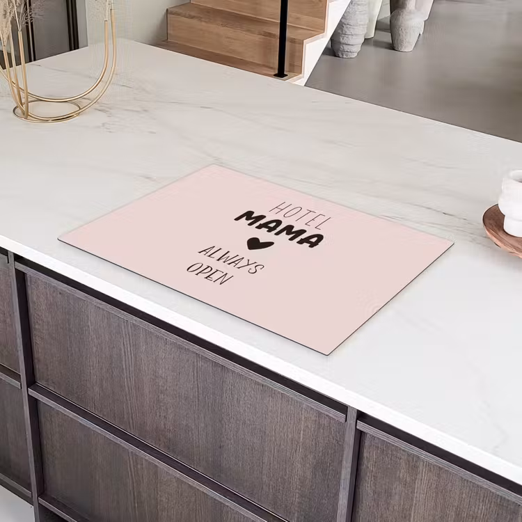 Quotes - Spreuken - Hotel mama always open - Mama Inductie beschermer vinyl 3mm klein -sfeer8