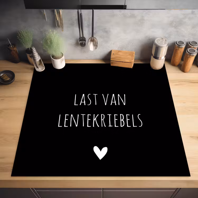 Quotes - Spreuken - Lentekriebels Inductie beschermer vinyl 3mm middel -sfeer5