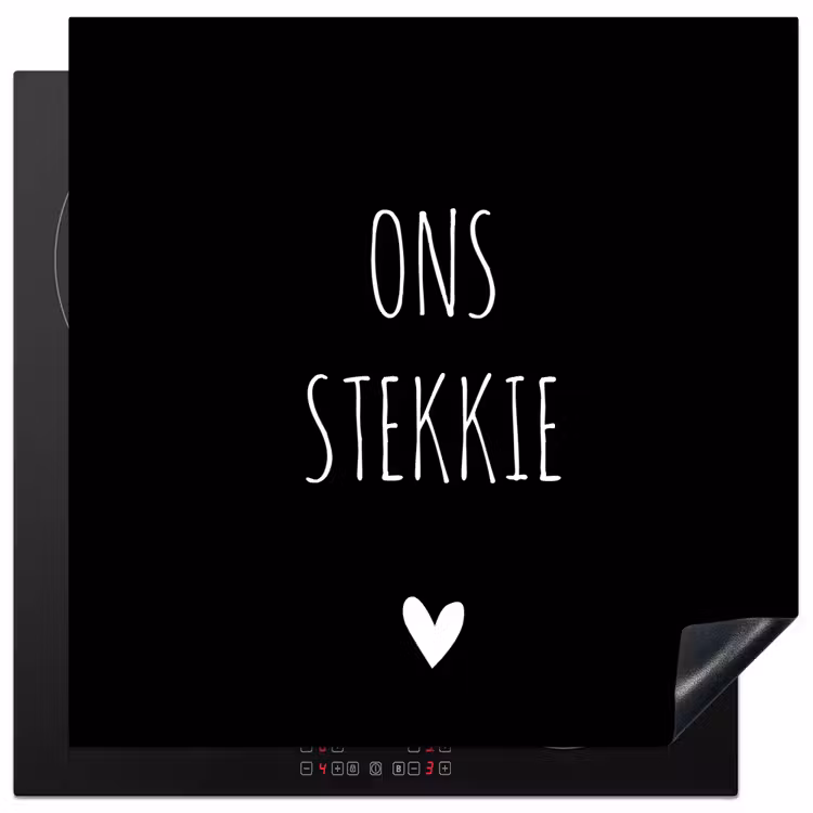 Quotes - Stekkie - Ons stekkie Inductie beschermer vinyl 3mm middel -3d