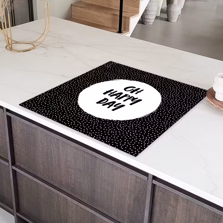 Quotes - Tekst - Oh happy day - Geluk Inductie beschermer vinyl 3mm middel -sfeer8
