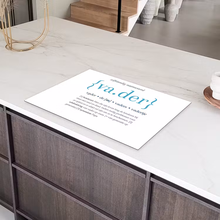 Quotes - Vader definitie - Spreuken - Woordenboek Inductie beschermer vinyl 3mm klein -sfeer8