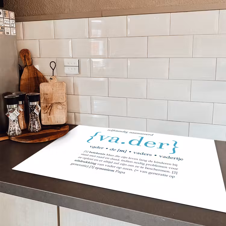 Quotes - Vader definitie - Spreuken - Woordenboek Inductie beschermer vinyl 3mm klein -sfeer3