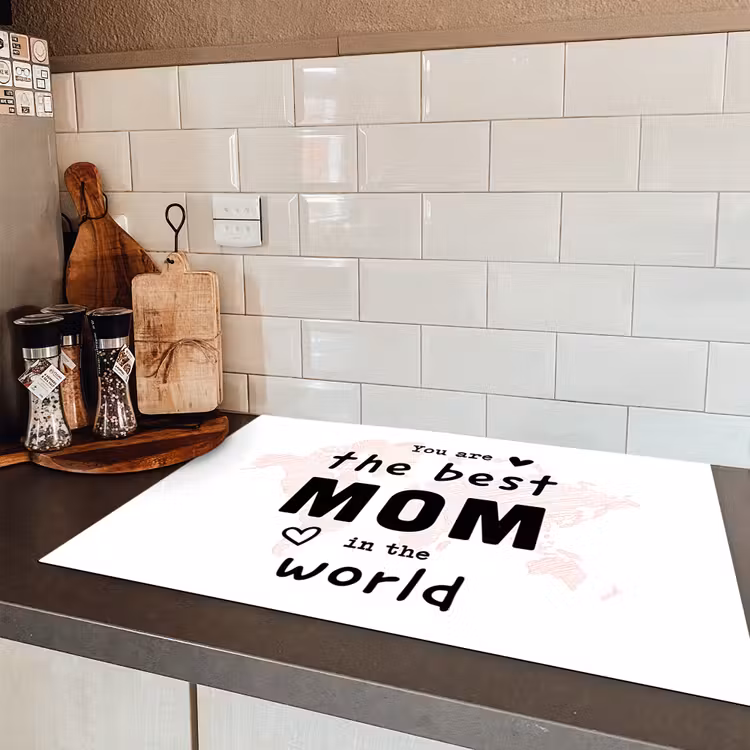 Quotes - You are the best mom in the world - Spreuken - Mama Inductie beschermer vinyl 3mm klein -sfeer3