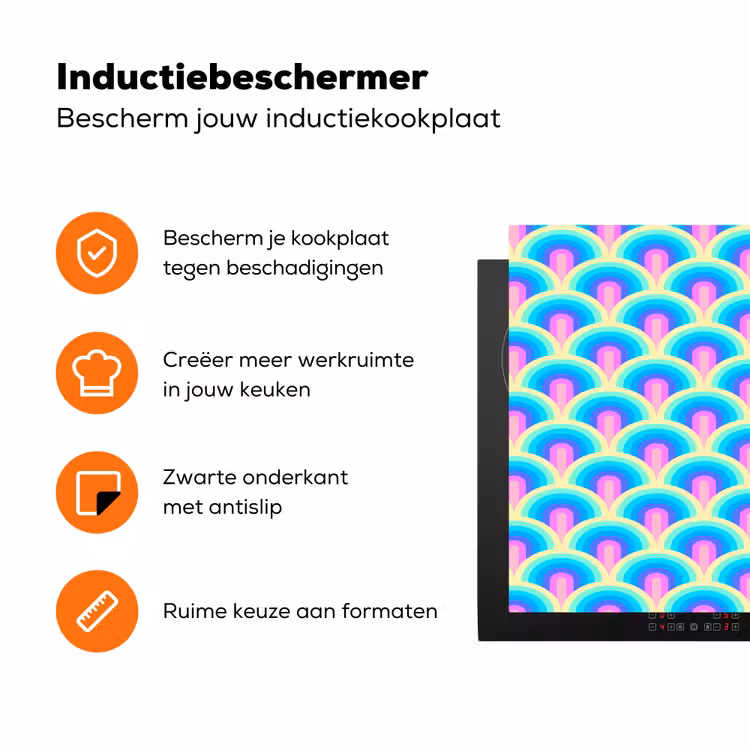 Regenbogen - Waaier - Vrolijk Inductie beschermer vinyl 3mm klein 276 -zzzzzzz-td-ups