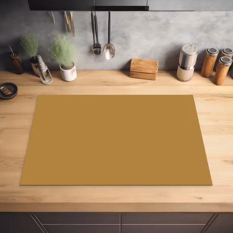 Rhythmic - Ochre - Geel Inductie beschermer vinyl 3mm klein 276 -sfeer5