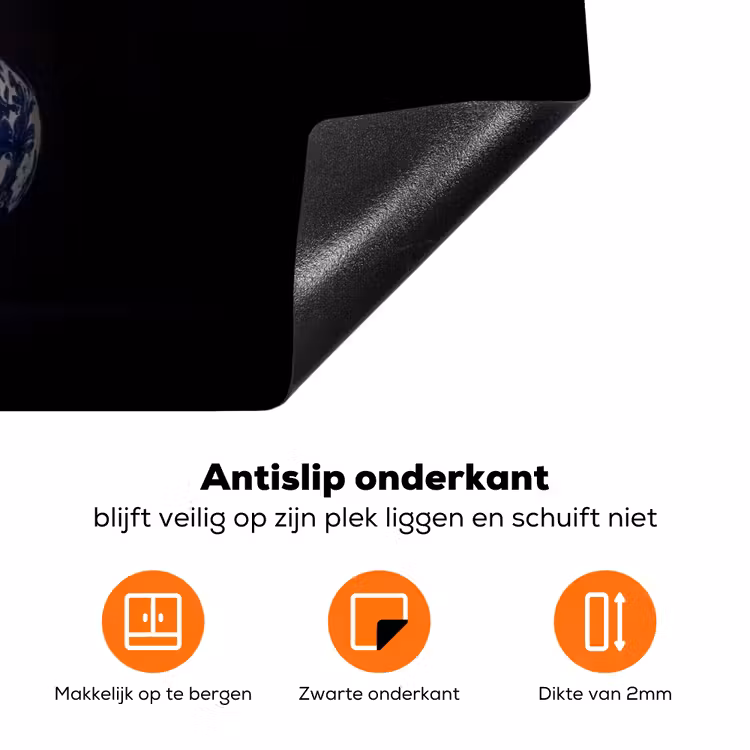Rode - Bloemen - Tulpen - Vaas Inductie beschermer vinyl 3mm klein -zzzzzzz-td-onderkant