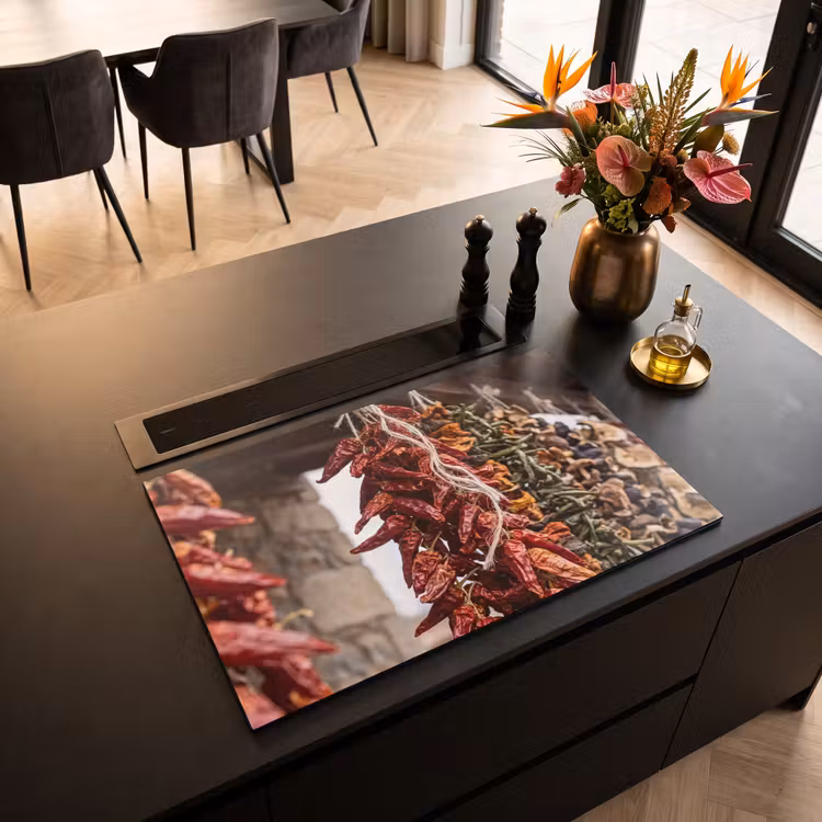 Inductiebeschermer - Rode pepers - Eten - Rode pepers - Eten Inductie beschermer vinyl 3mm klein