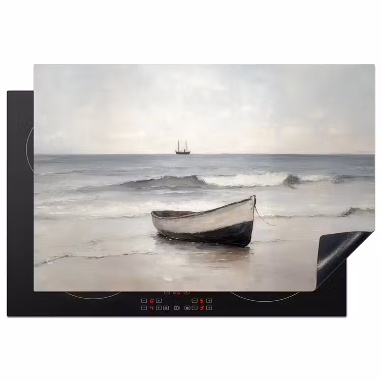 Roeiboot - Zee - Horizon Inductie beschermer vinyl 3mm klein -3d
