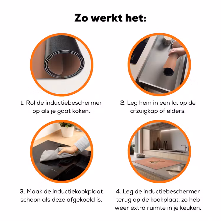 Roodborst - Natuur - Roze Inductie beschermer vinyl 3mm klein -zzzzzzz-td-werking