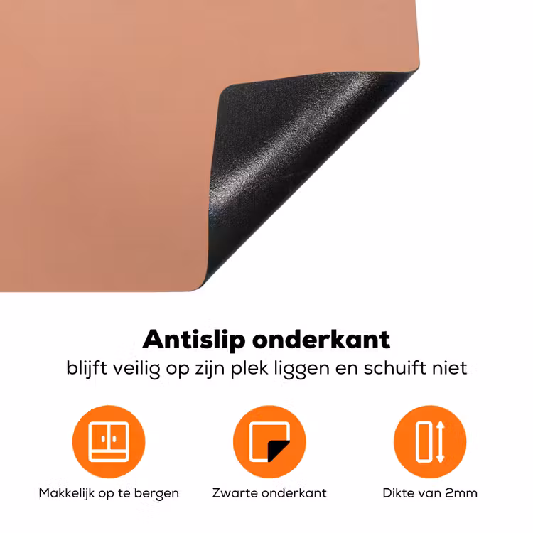 Roodborst - Natuur - Roze Inductie beschermer vinyl 3mm klein -zzzzzzz-td-onderkant
