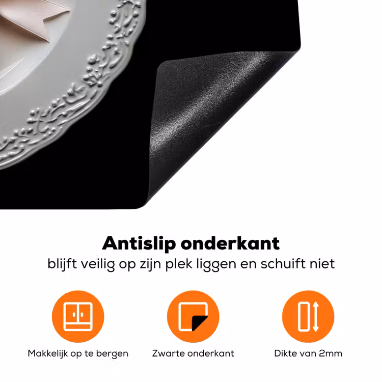 Rose - Strik - Bestek Inductie beschermer vinyl 3mm klein -zzzzzzz-td-onderkant