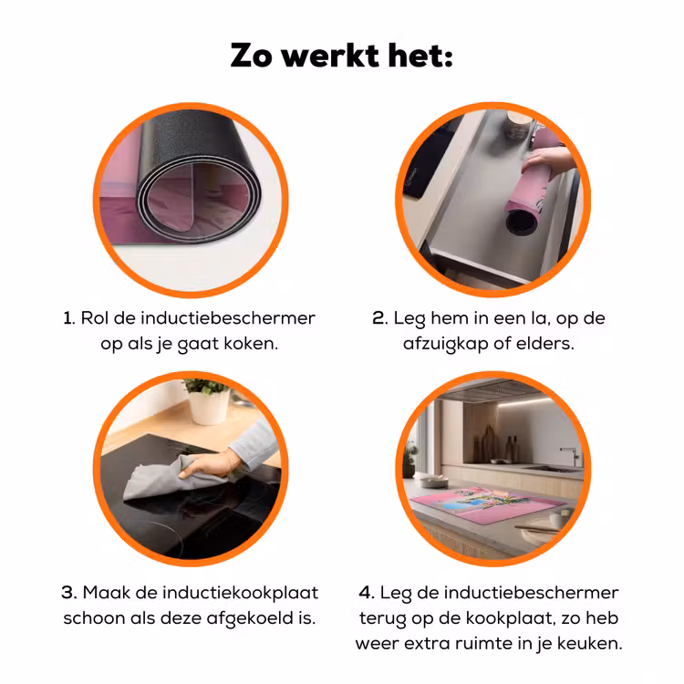 Roze - Buiten - Verf Inductie beschermer vinyl 3mm klein -zzzzzzz-td-werking