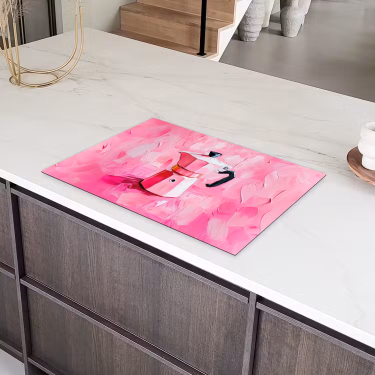 Roze - Verf - Coffee Inductie beschermer vinyl 3mm klein -sfeer8