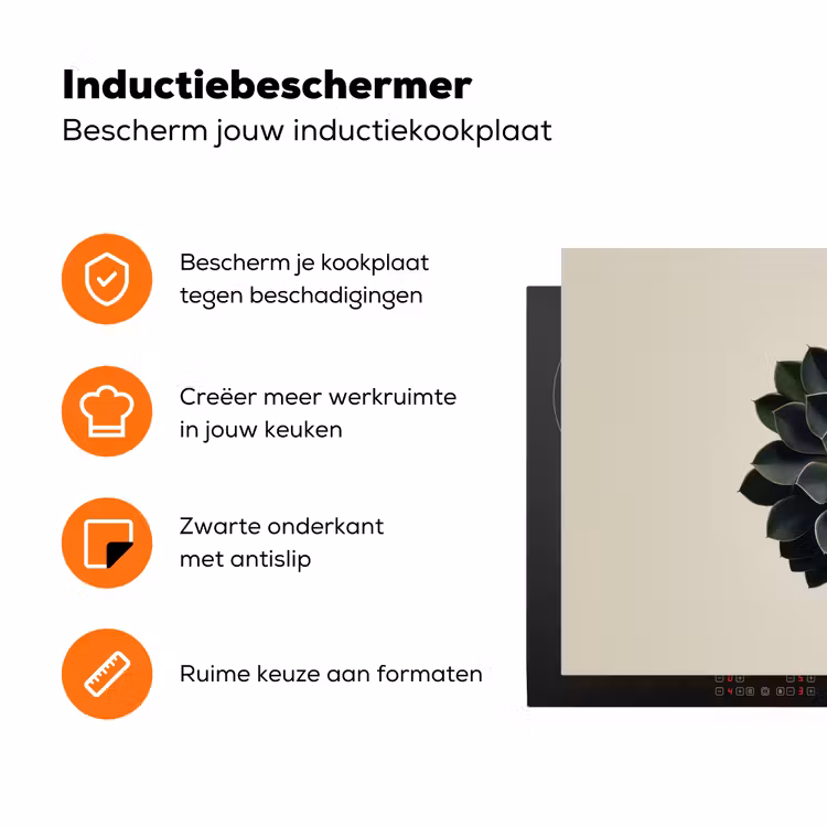 Rozet - Cirkelvormig - Donkergroen Inductie beschermer vinyl 3mm klein -zzzzzzz-td-ups