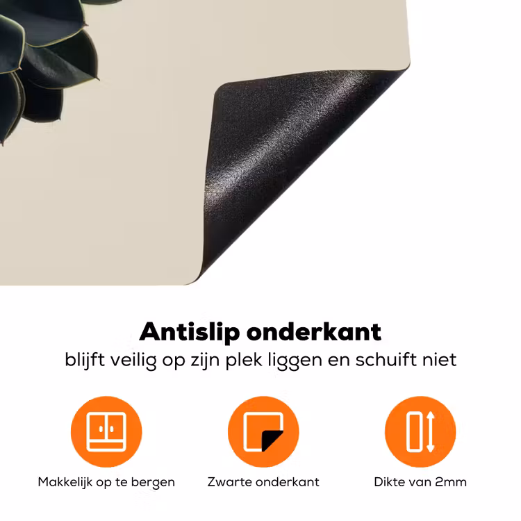 Rozet - Cirkelvormig - Donkergroen Inductie beschermer vinyl 3mm klein -zzzzzzz-td-onderkant