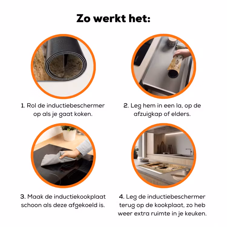 Runderen - Kudde - Landschap - Weide - Rustig Inductie beschermer vinyl 3mm klein -zzzzzzz-td-werking