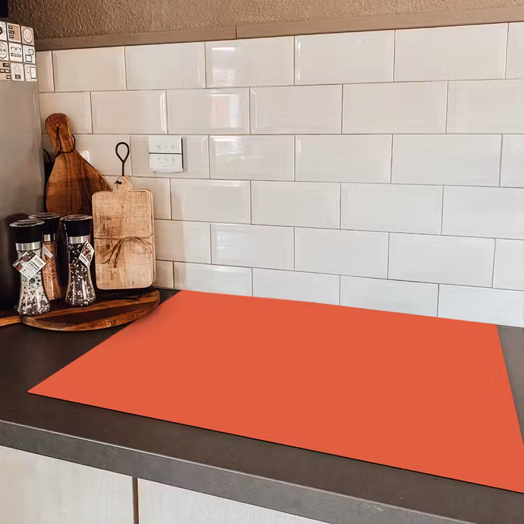 Rustic - Clay - Oranje Inductie beschermer vinyl 3mm klein 276 -sfeer3