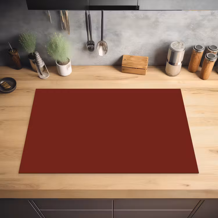 Rustic - Terracotta - Rood Inductie beschermer vinyl 3mm klein 276 -sfeer5