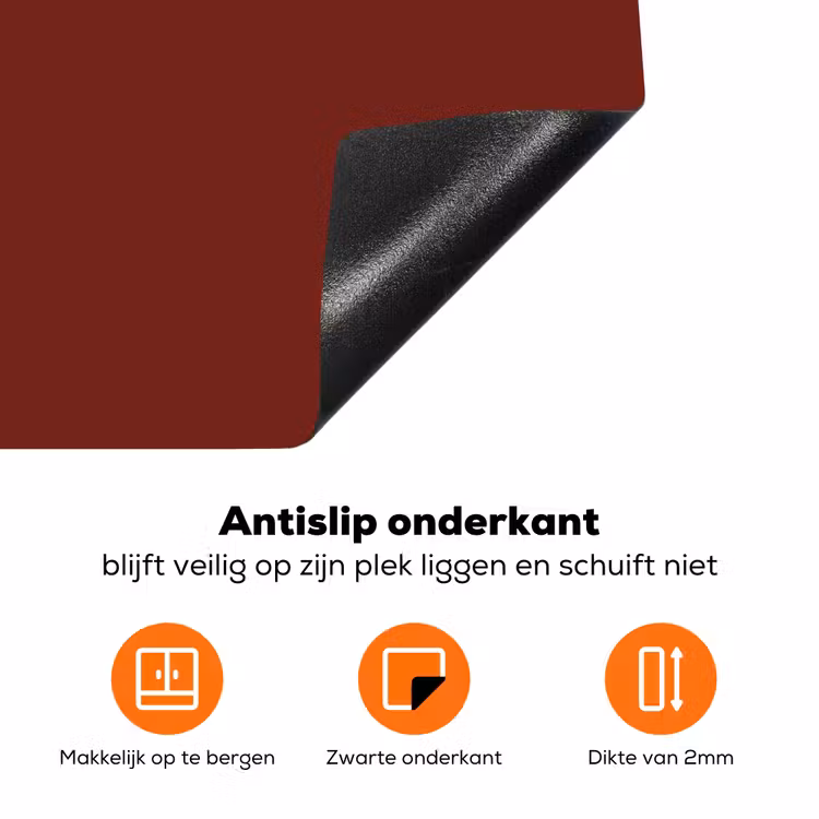 Rustic - Terracotta - Rood Inductie beschermer vinyl 3mm klein 276 -zzzzzzz-td-onderkant