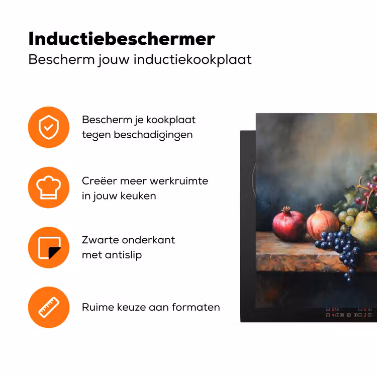 Rustiek - Stilleven - Fruit Inductie beschermer vinyl 3mm klein -zzzzzzz-td-ups