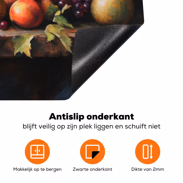 Rustiek - Stilleven - Fruit Inductie beschermer vinyl 3mm klein -zzzzzzz-td-onderkant