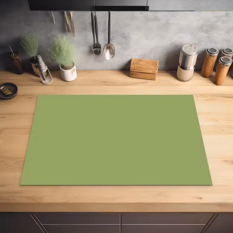 Sage - Green - Groen Inductie beschermer vinyl 3mm klein 276 -sfeer5