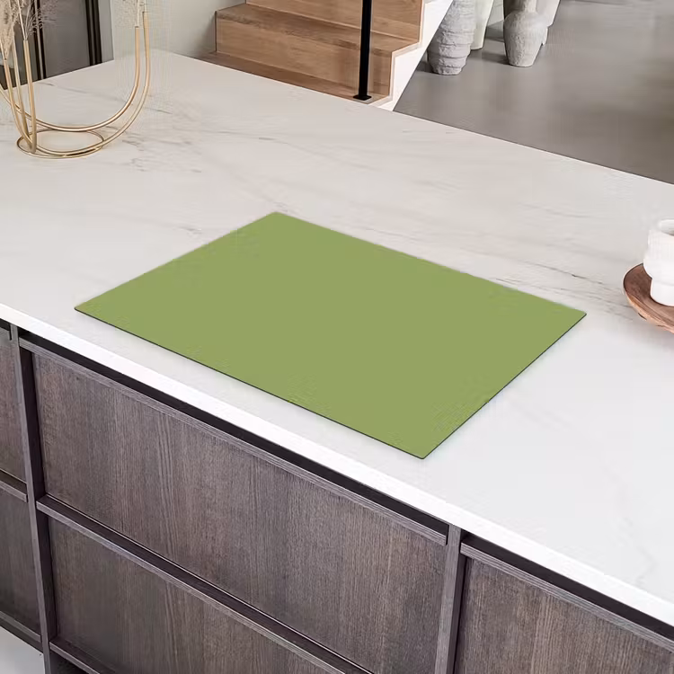 Sage - Green - Groen Inductie beschermer vinyl 3mm klein 276 -sfeer8