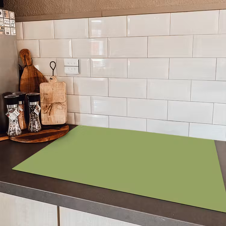 Sage - Green - Groen Inductie beschermer vinyl 3mm klein 276 -sfeer3