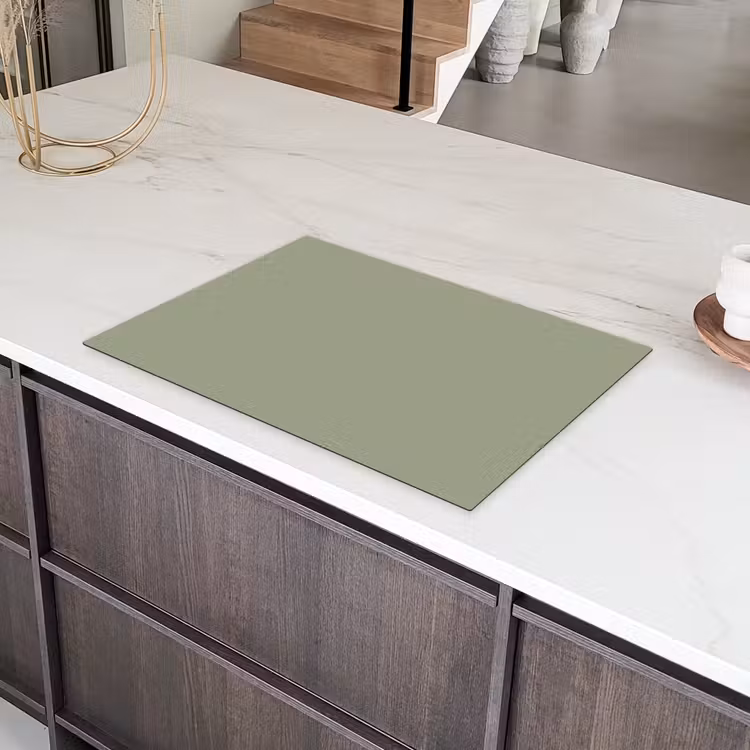 Sage - Mist - Groen Inductie beschermer vinyl 3mm klein 276 -sfeer8