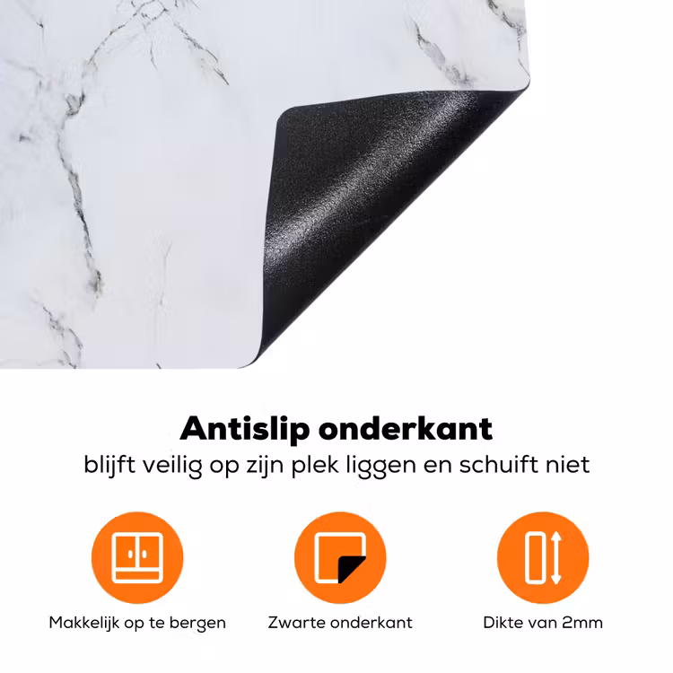 Schaakstuk - Loper - Zwart - Marmer Inductie beschermer vinyl 3mm klein -zzzzzzz-td-onderkant