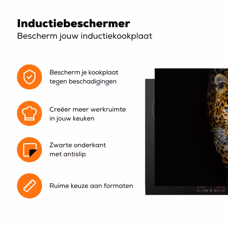 Schemerwandeling van een Luipaard Inductie beschermer vinyl 3mm klein -zzzzzzz-td-ups