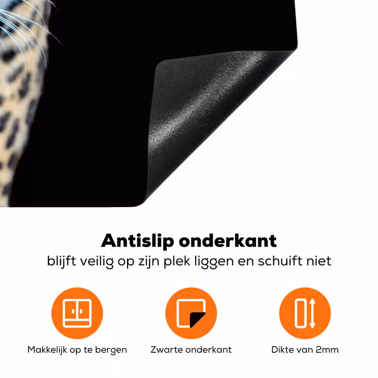 Schemerwandeling van een Luipaard Inductie beschermer vinyl 3mm klein -zzzzzzz-td-onderkant
