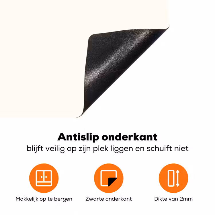Schepijs - Hoorntje - Illustratie - Minimalistisch Inductie beschermer vinyl 3mm klein -zzzzzzz-td-onderkant