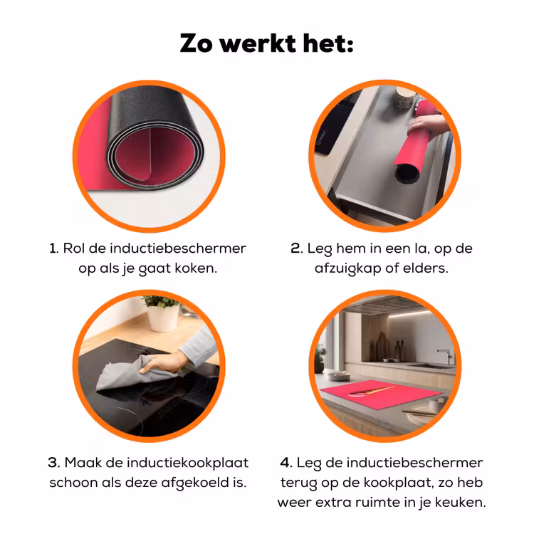 Schepijs - Roze - Hoorntje Inductie beschermer vinyl 3mm klein -zzzzzzz-td-werking