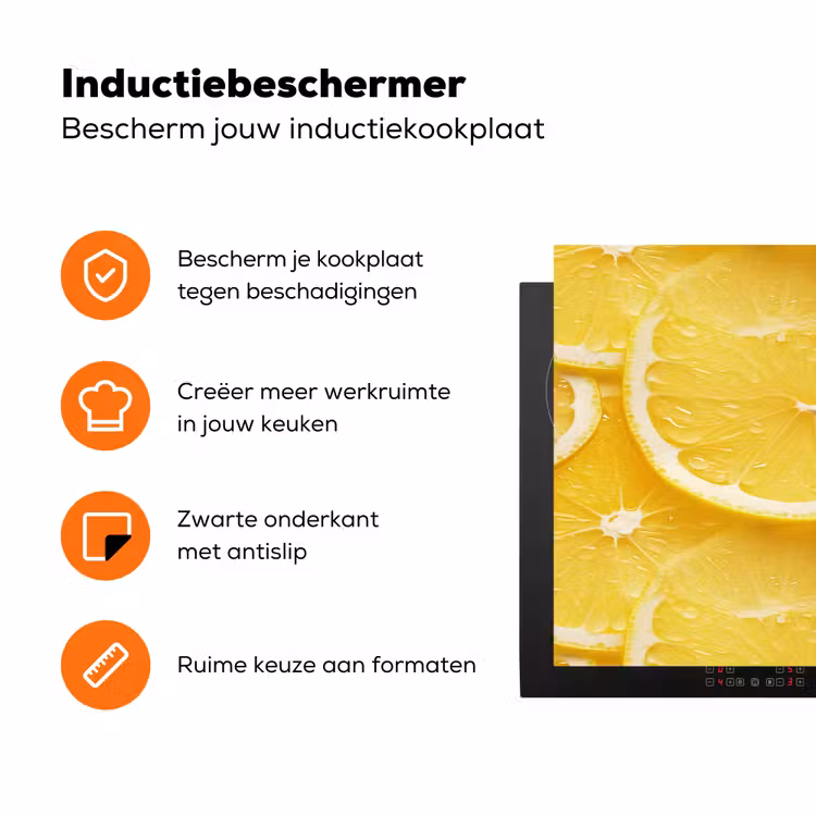 Schijfjes - Citroen - Sap Inductie beschermer vinyl 3mm klein 276 -zzzzzzz-td-ups