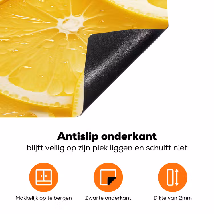 Schijfjes - Citroen - Sap Inductie beschermer vinyl 3mm klein 276 -zzzzzzz-td-onderkant