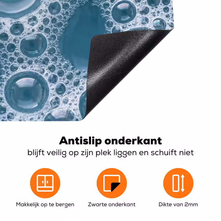 Schuim - Water - Textuur Inductie beschermer vinyl 3mm klein -zzzzzzz-td-onderkant