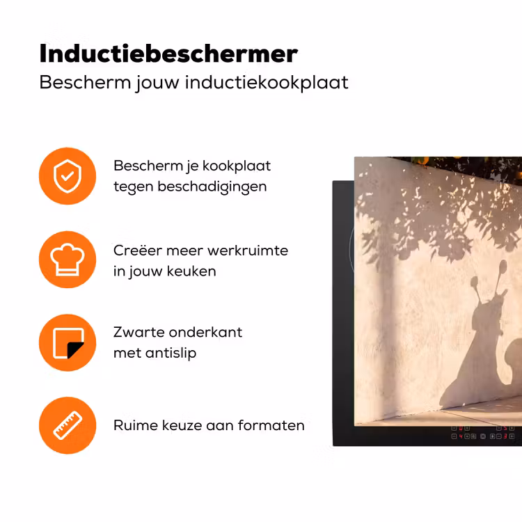Scooter - Natuur - Zomer - Geel - Mediterraan Inductie beschermer vinyl 3mm klein -zzzzzzz-td-ups