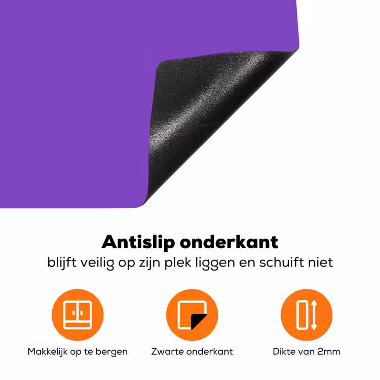 See the good - Oranje - Paars Inductie beschermer vinyl 3mm klein -zzzzzzz-td-onderkant