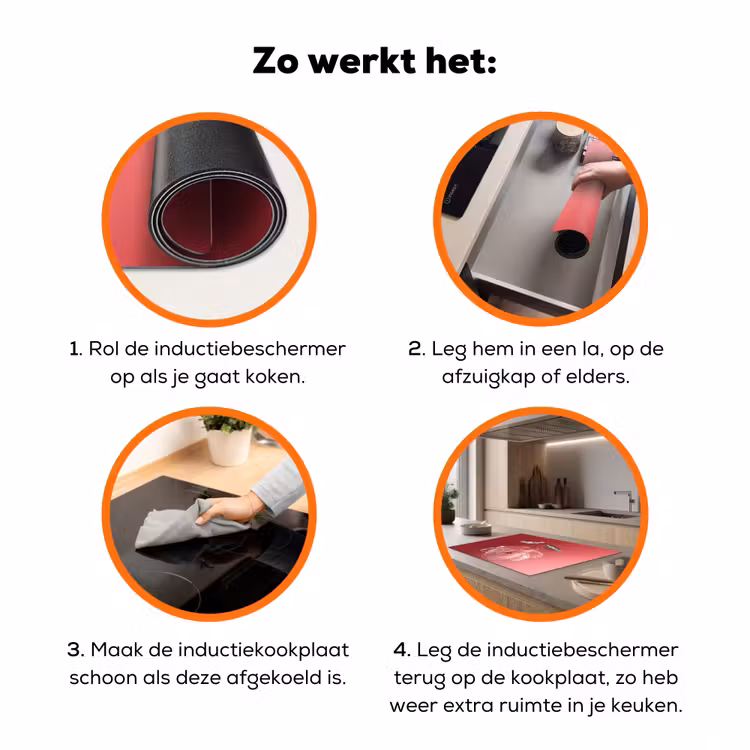 Sierlijk - Bloem - Roze - Glazen Inductie beschermer vinyl 3mm klein -zzzzzzz-td-werking