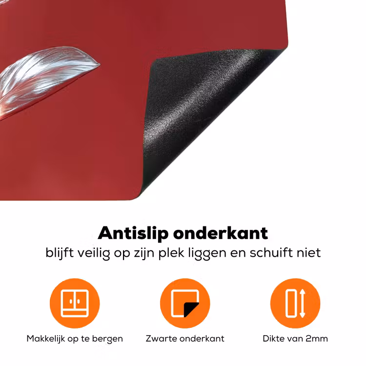 Sierlijk - Bloem - Roze - Glazen Inductie beschermer vinyl 3mm klein -zzzzzzz-td-onderkant