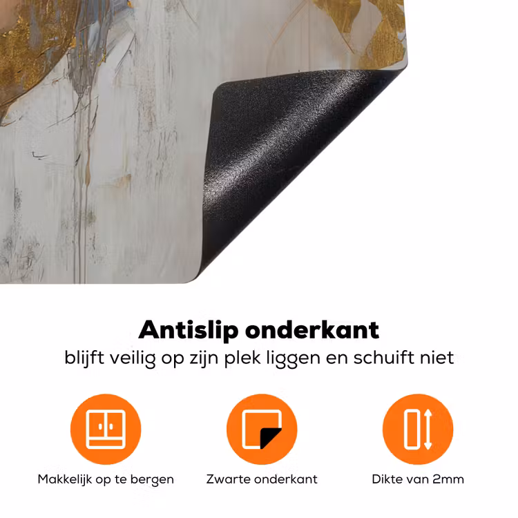 Sierlijk - Vrouw - Goud - Ogen Inductie beschermer vinyl 3mm klein -zzzzzzz-td-onderkant