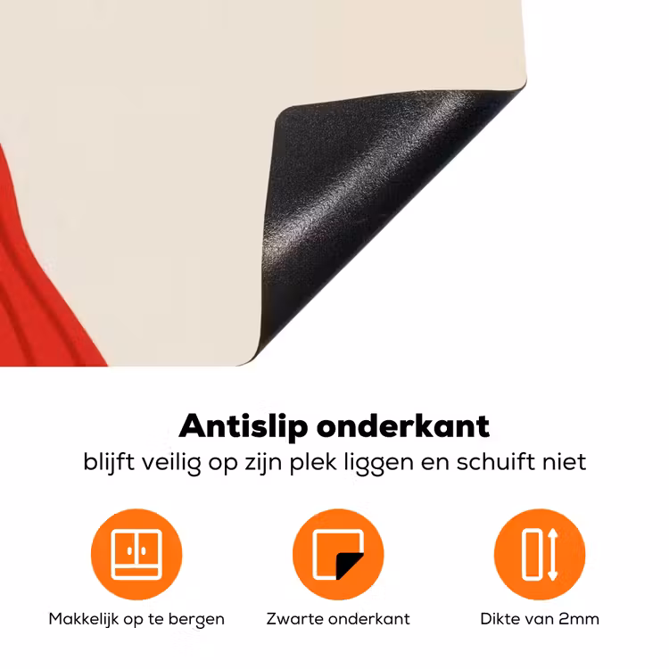 Silhouet - Hond - Trui - Rood Inductie beschermer vinyl 3mm klein -zzzzzzz-td-onderkant